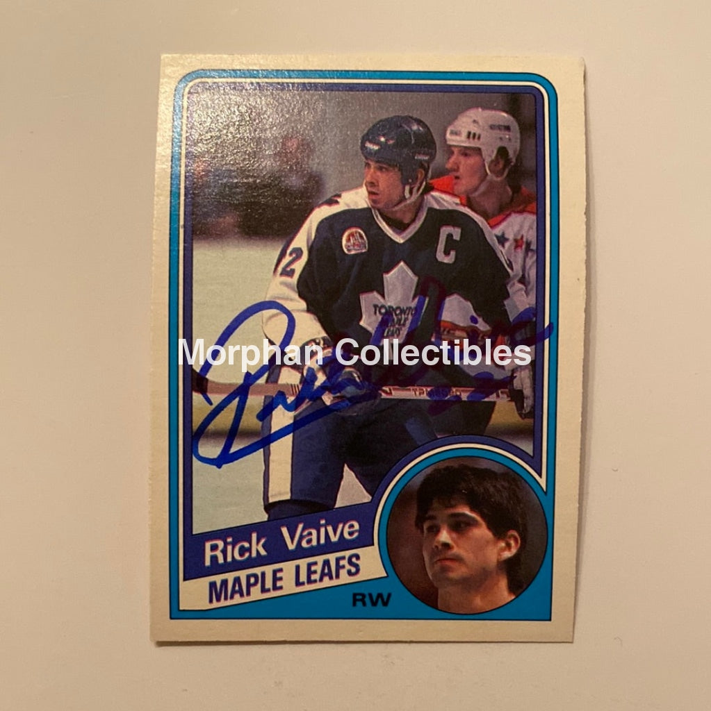 Rick Vaive - Autographed Card 1984/85 Opc