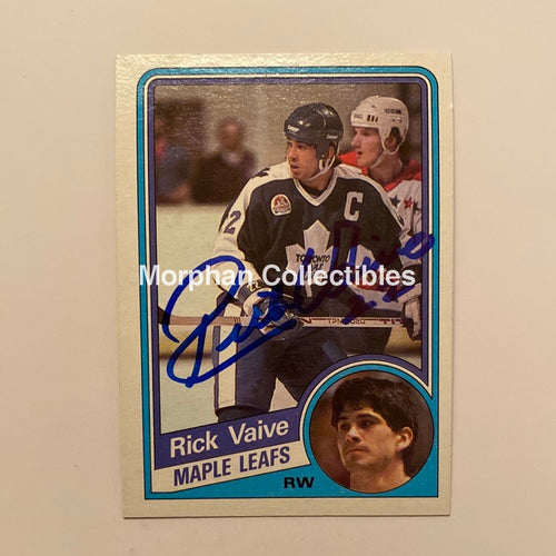 Rick Vaive - Autographed Card 1984/85 Topps