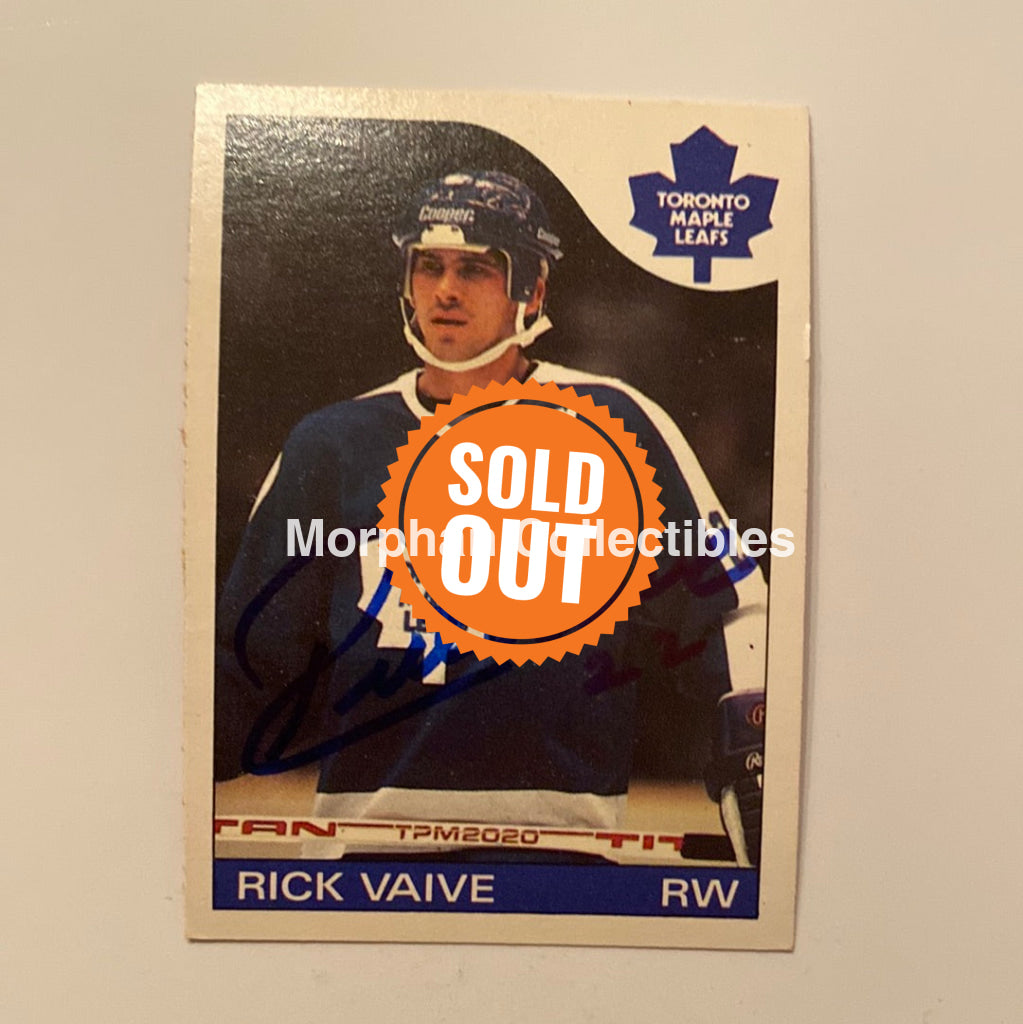 Rick Vaive - Autographed Card 1985/86 Opc
