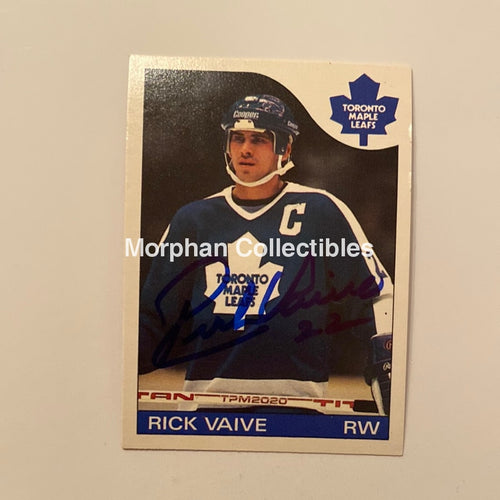 Rick Vaive - Autographed Card 1985/86 Opc