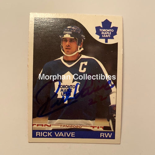 Rick Vaive - Autographed Card 1985/86 Opc