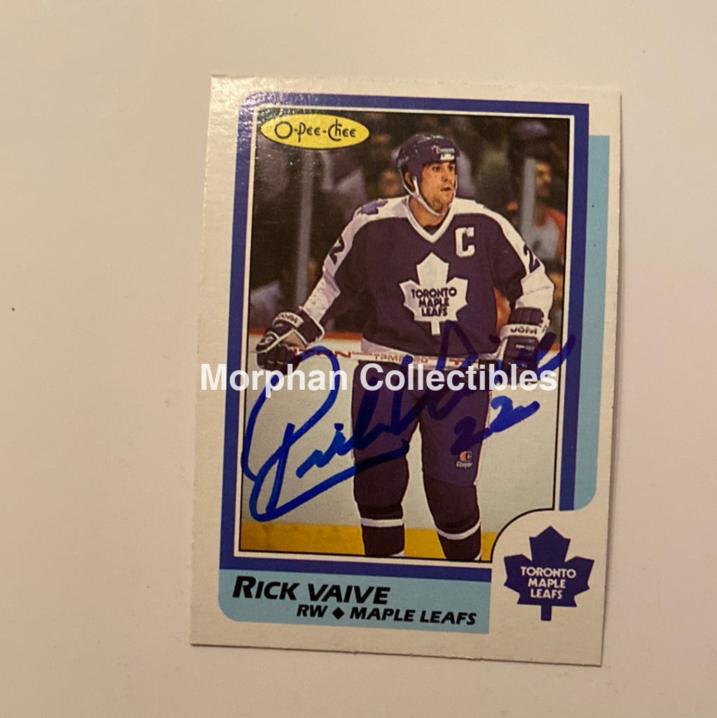 Rick Vaive - Autographed Card 1986/87 Opc