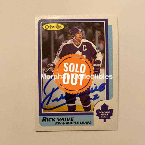 Rick Vaive - Autographed Card 1986/87 Opc
