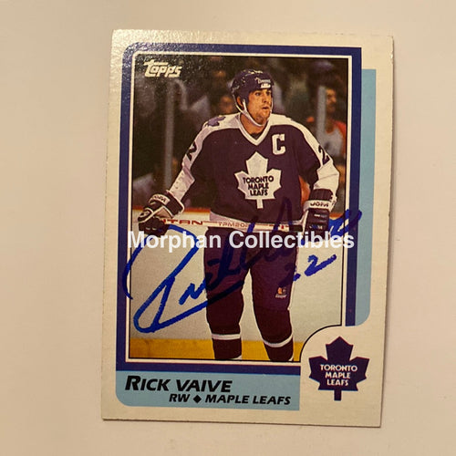 Rick Vaive - Autographed Card 1986/87 Topps