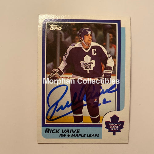 Rick Vaive - Autographed Card 1986/87 Topps