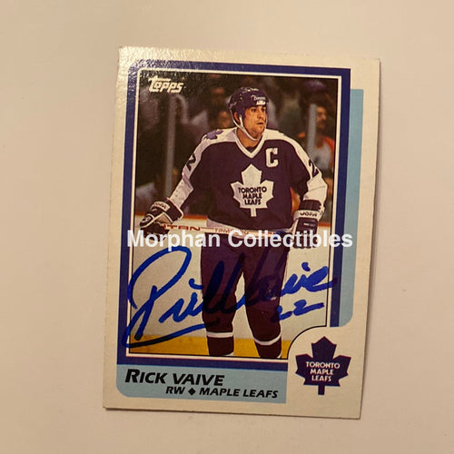Rick Vaive - Autographed Card 1986/87 Topps