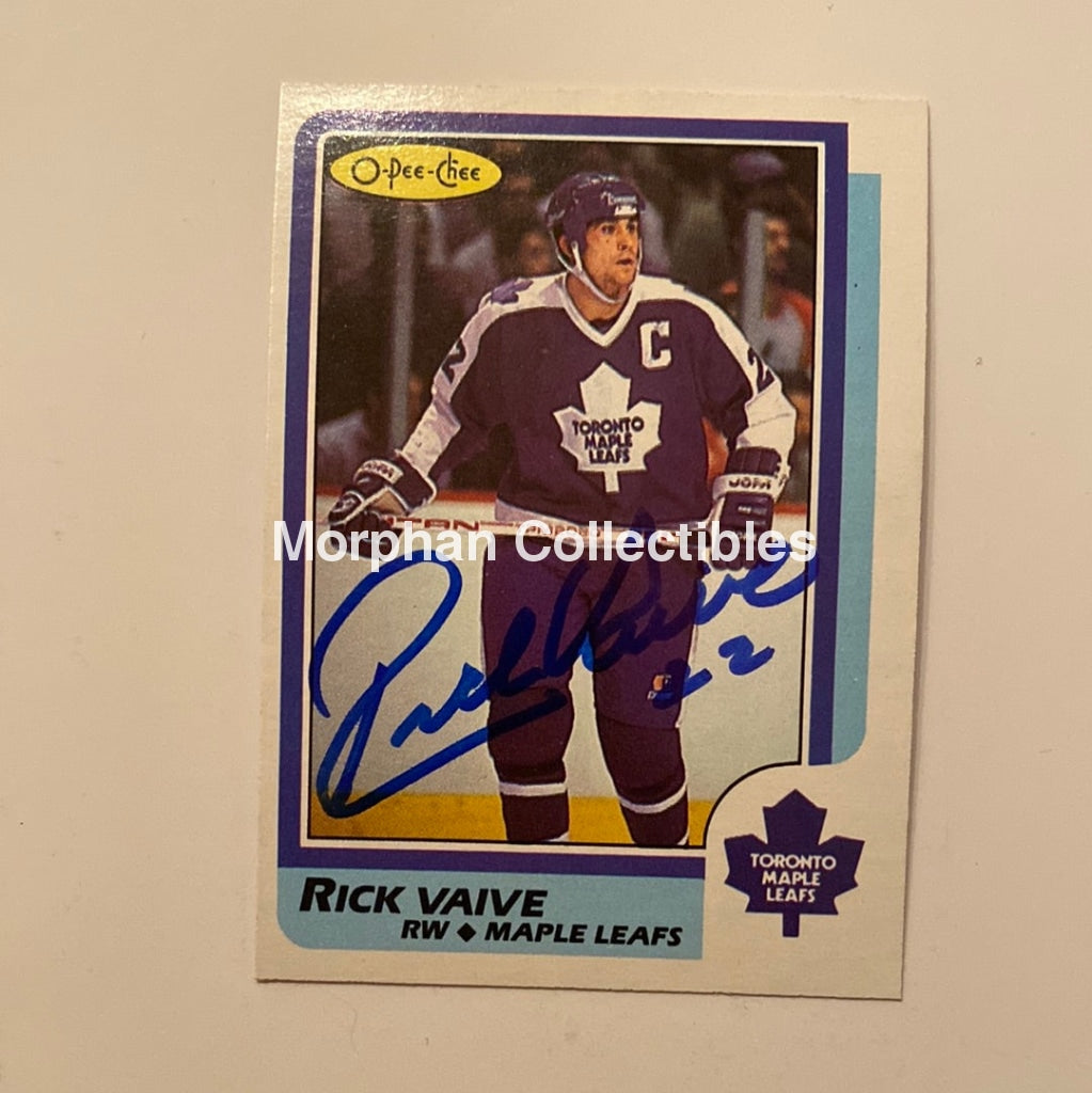 Rick Vaive - Autographed Card 1986/87 Opc