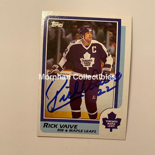 Rick Vaive - Autographed Card 1986/87 Topps