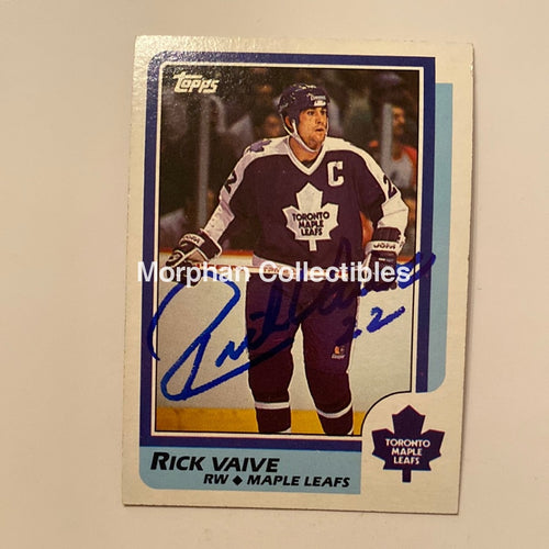 Rick Vaive - Autographed Card 1986/87 Topps