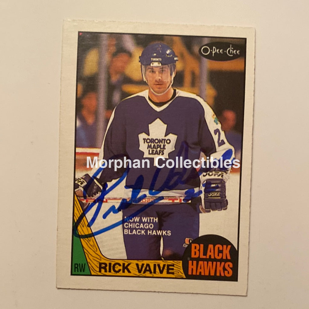 Rick Vaive - Autographed Card 1987/88 Opc