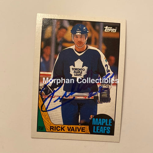 Rick Vaive - Autographed Card 1987/88 Topps