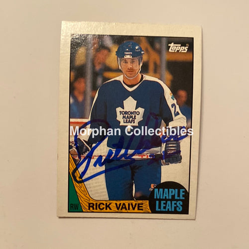 Rick Vaive - Autographed Card 1987/88 Topps