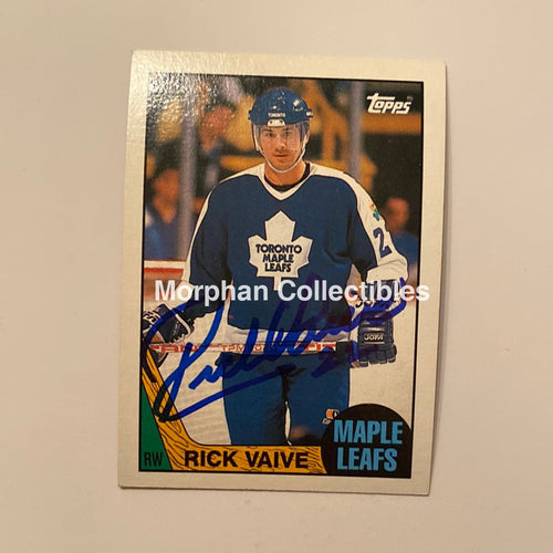 Rick Vaive - Autographed Card 1987/88 Topps