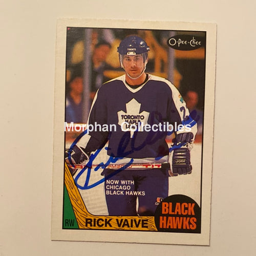 Rick Vaive - Autographed Card 1987/88 Opc