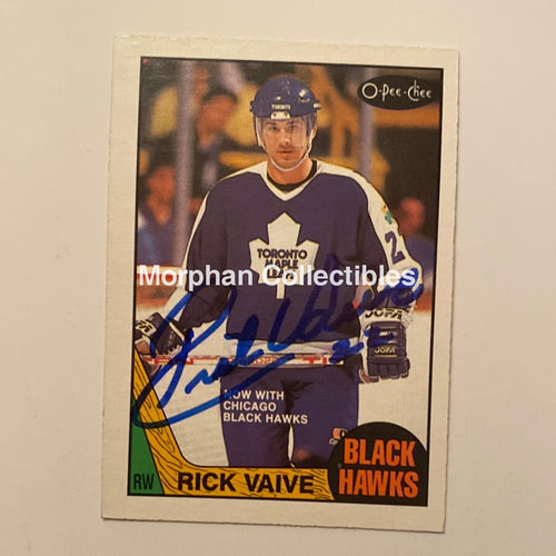 Rick Vaive - Autographed Card 1987/88 Opc