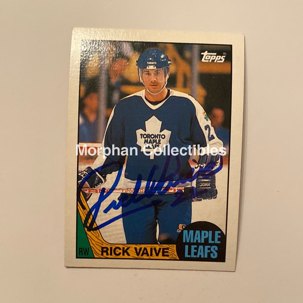 Rick Vaive - Autographed Card 1987/88 Topps