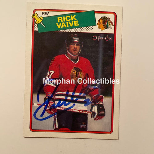 Rick Vaive - Autographed Card 1988/89 Opc