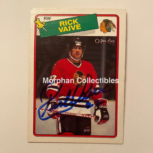 Rick Vaive - Autographed Card 1988/89 Opc