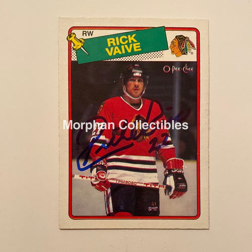 Rick Vaive - Autographed Card 1988/89 Opc