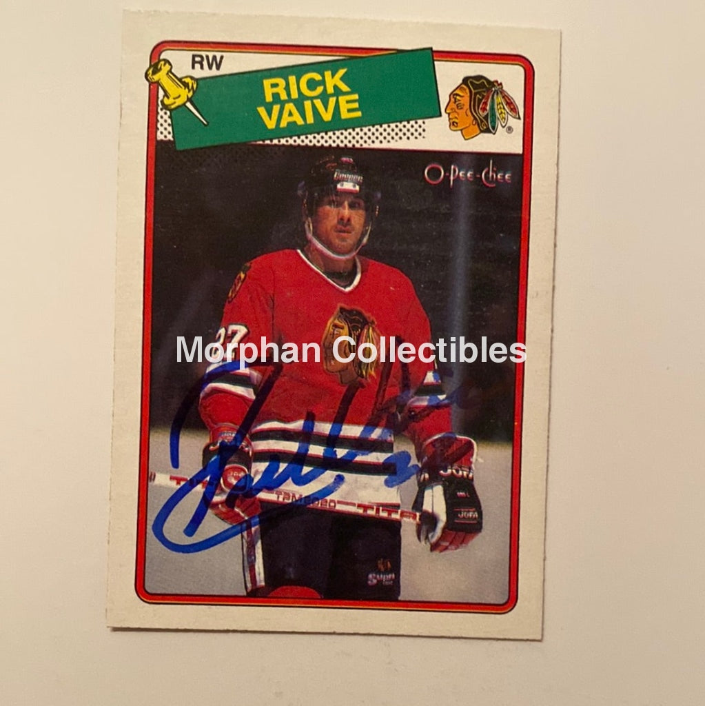 Rick Vaive - Autographed Card 1988/89 Opc