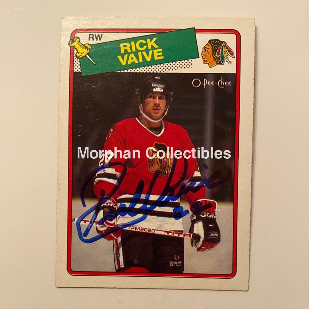 Rick Vaive - Autographed Card 1988/89 Opc