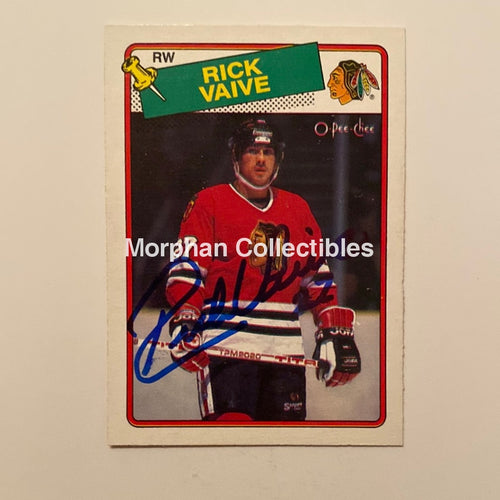 Rick Vaive - Autographed Card 1988/89 Opc