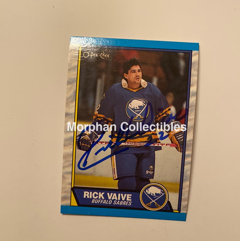 Rick Vaive - Autographed Card 1989/90 Opc