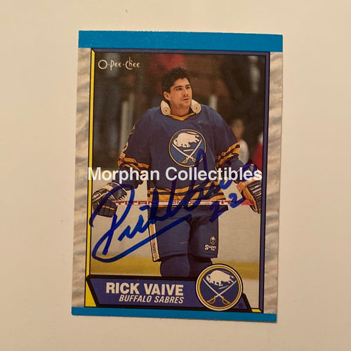 Rick Vaive - Autographed Card 1989/90 Opc