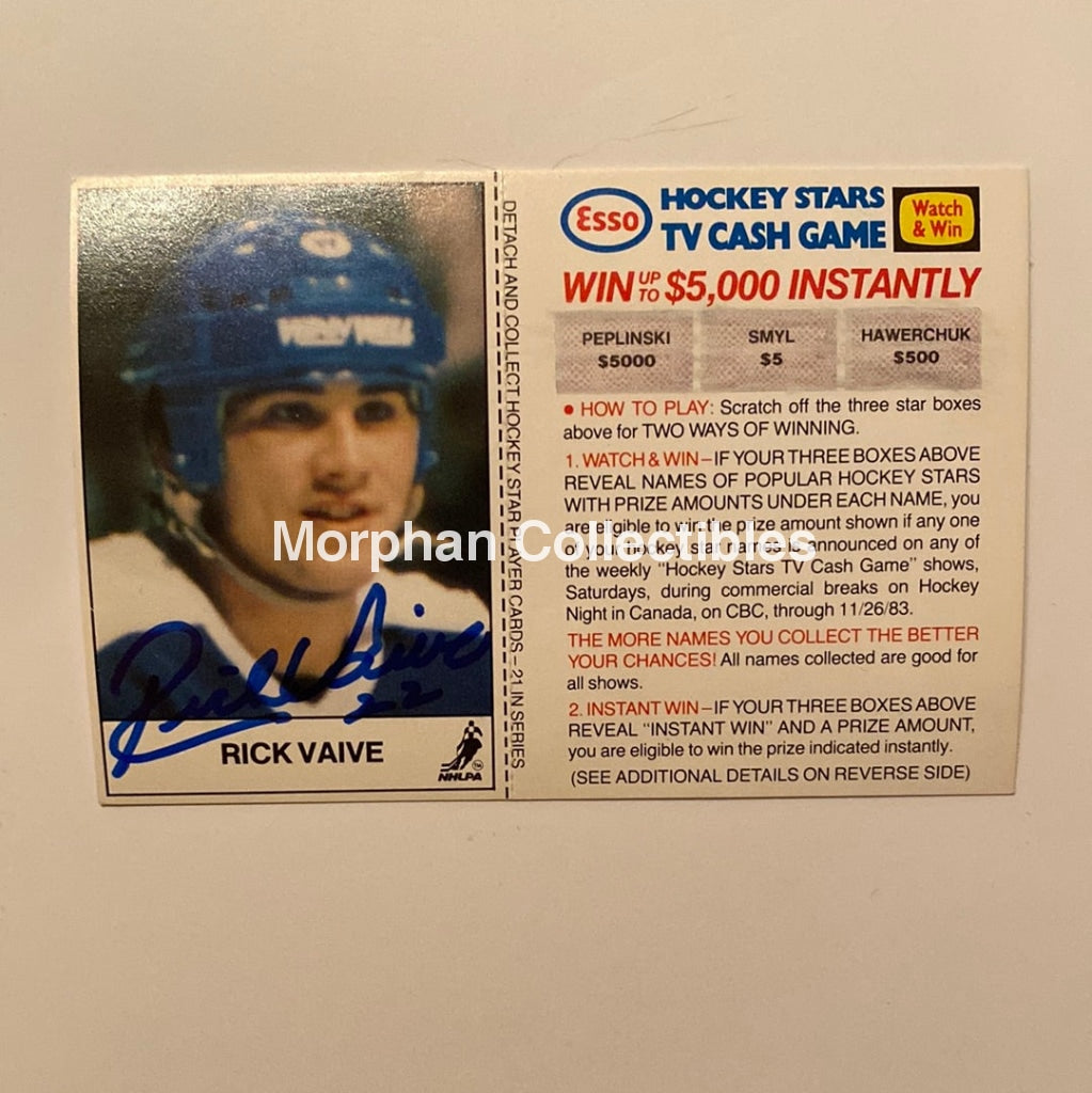 Rick Vaive - Autographed Card Esso