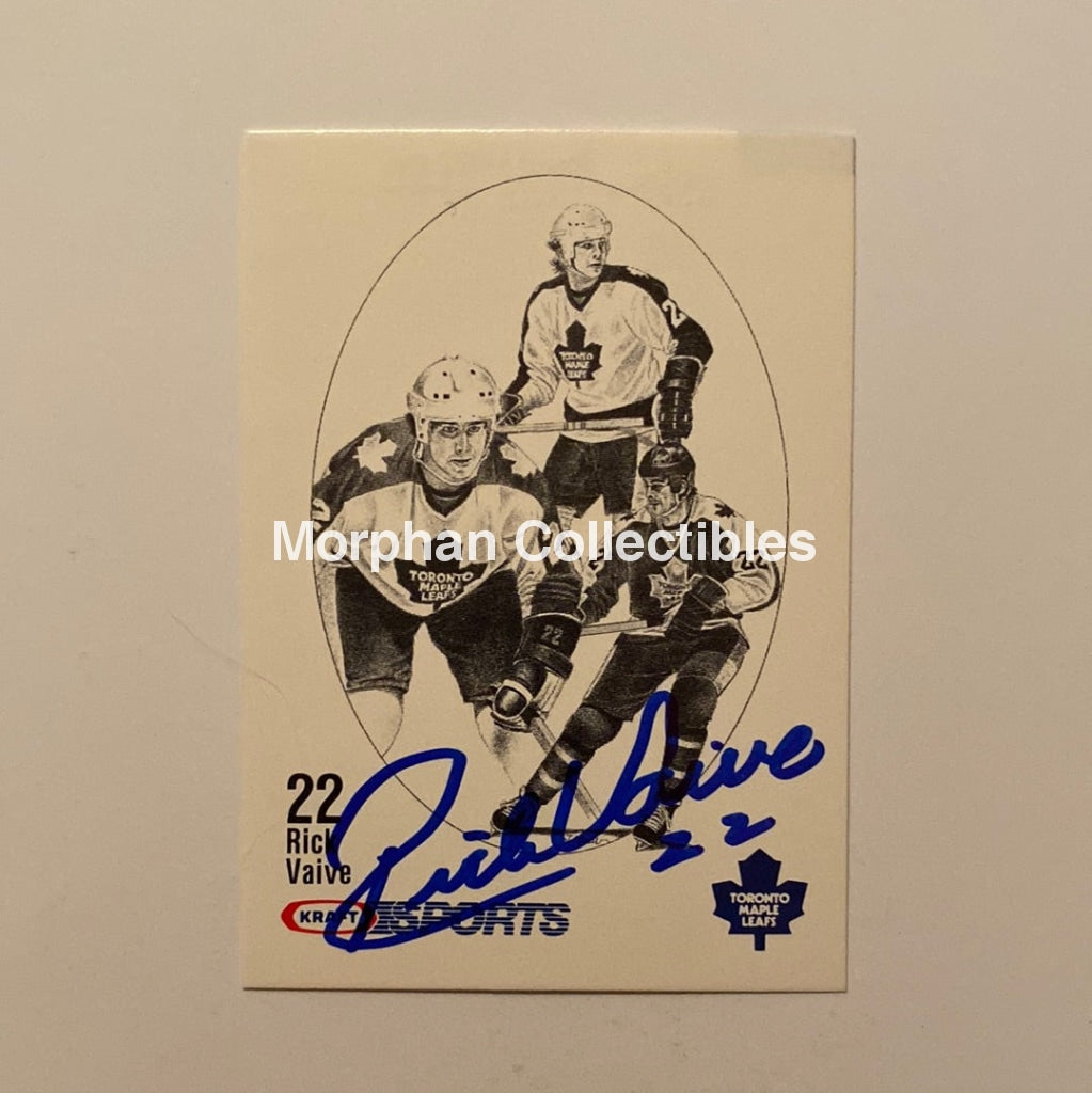 Rick Vaive - Autographed Card Kraft