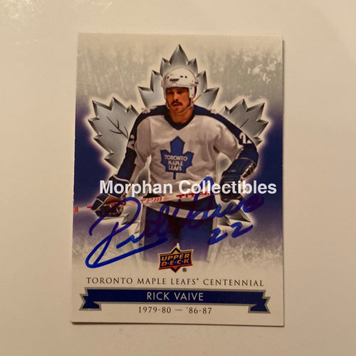 Rick Vaive - Autographed Card Leaf Centennial #1