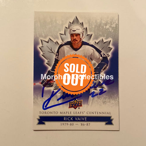 Rick Vaive - Autographed Card Leaf Centennial #1
