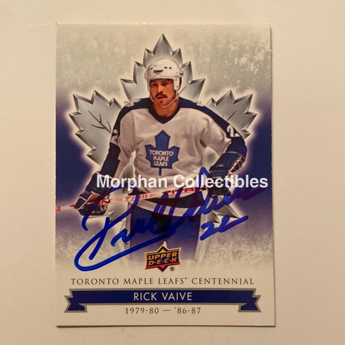 Rick Vaive - Autographed Card Leaf Centennial #1