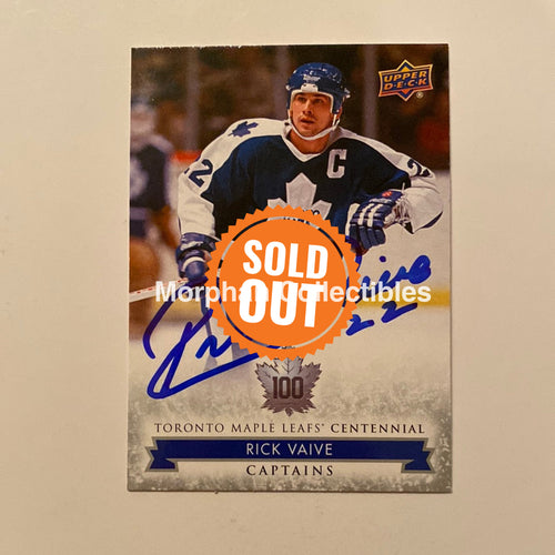 Rick Vaive - Autographed Card Leaf Centennial #106