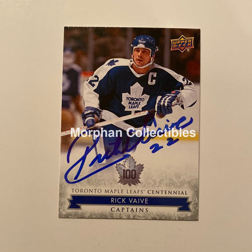 Rick Vaive - Autographed Card Leaf Centennial #106