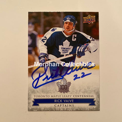 Rick Vaive - Autographed Card Leaf Centennial #106