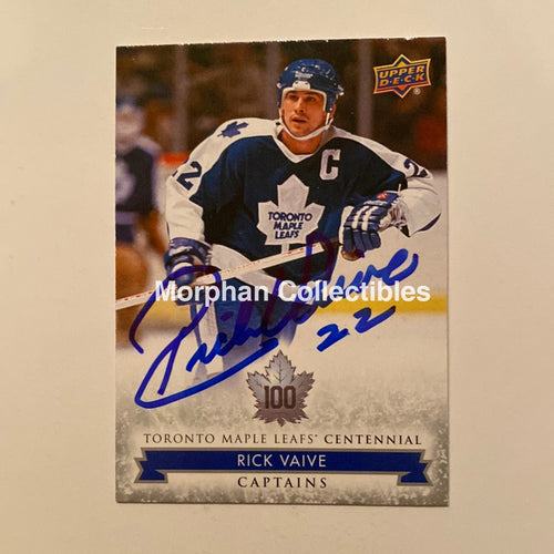 Rick Vaive - Autographed Card Leaf Centennial #106