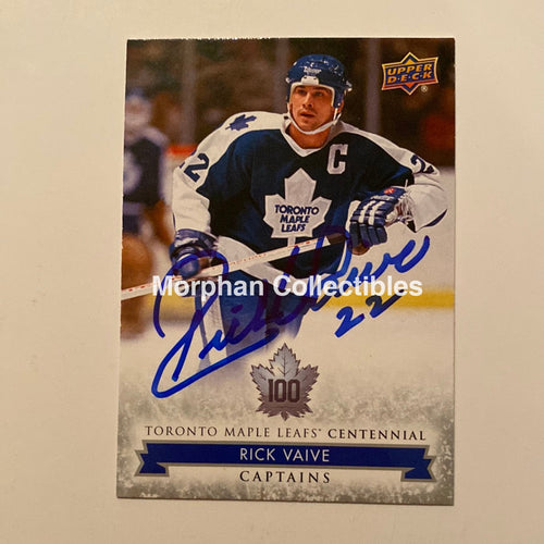 Rick Vaive - Autographed Card Leaf Centennial #106