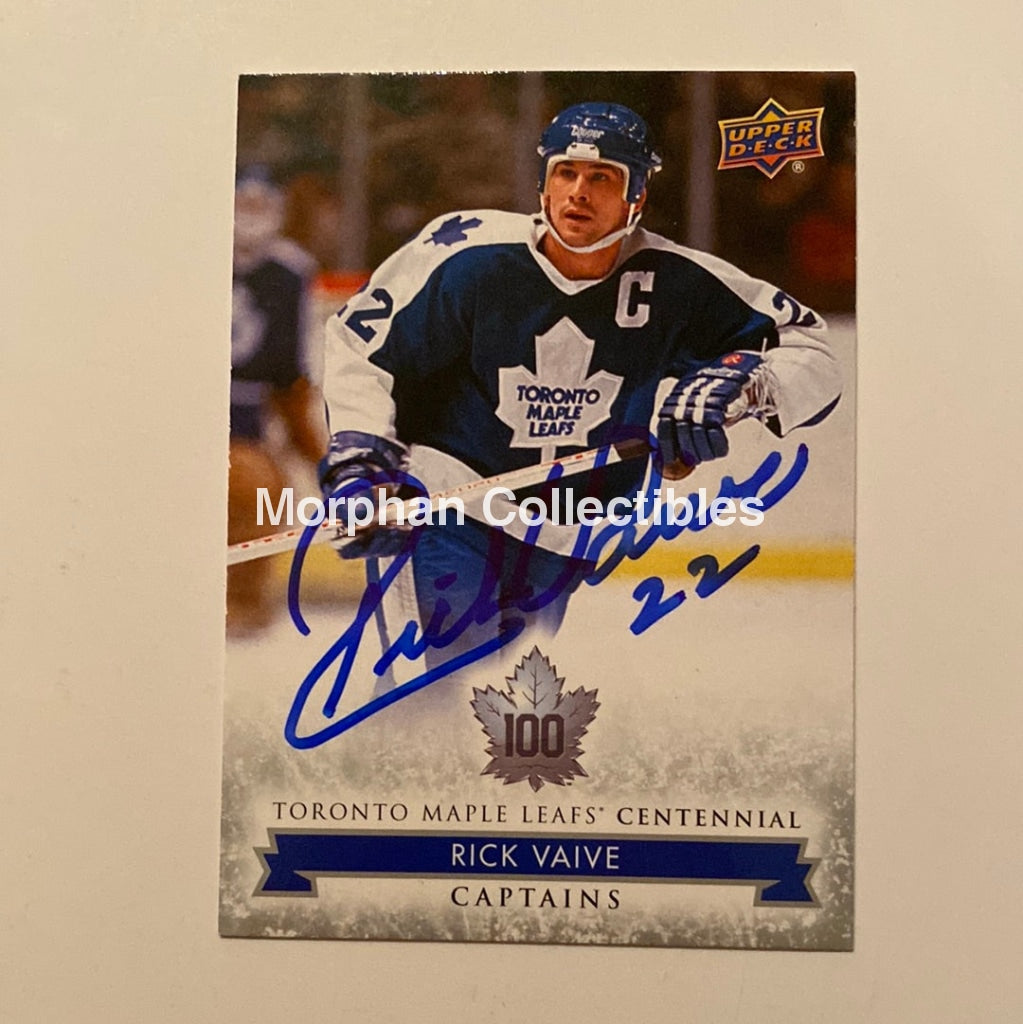 Rick Vaive - Autographed Card Leaf Centennial #106