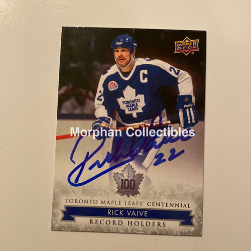 Rick Vaive - Autographed Card Leaf Centennial #142