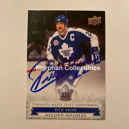 Rick Vaive - Autographed Card Leaf Centennial #142