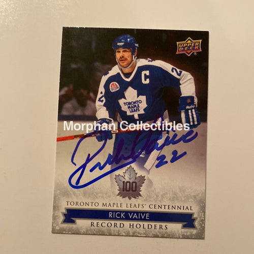 Rick Vaive Toronto Maple Leafs Autographed 8x10 Photo 
