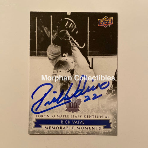 Rick Vaive - Autographed Card Leaf Centennial #186