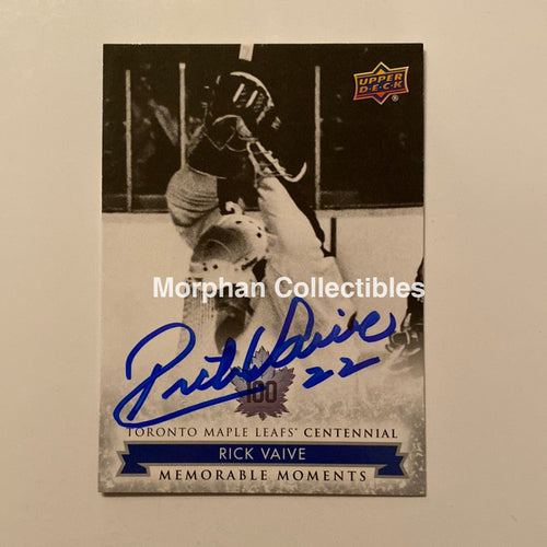 Rick Vaive - Autographed Card Leaf Centennial #186