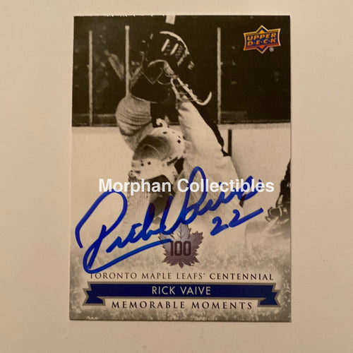 Rick Vaive - Autographed Card Leaf Centennial #186