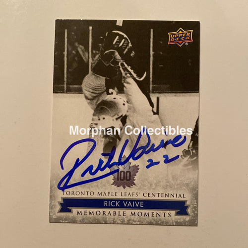 Rick Vaive - Autographed Card Leaf Centennial #186