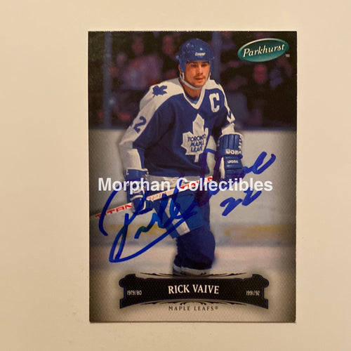 Rick Vaive - Autographed Card Parkhurst