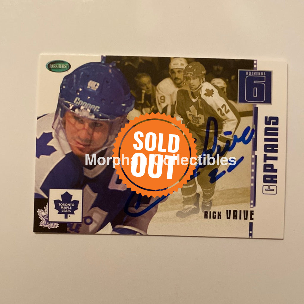 Rick Vaive - Autographed Card Parkhurst Captains Original 6