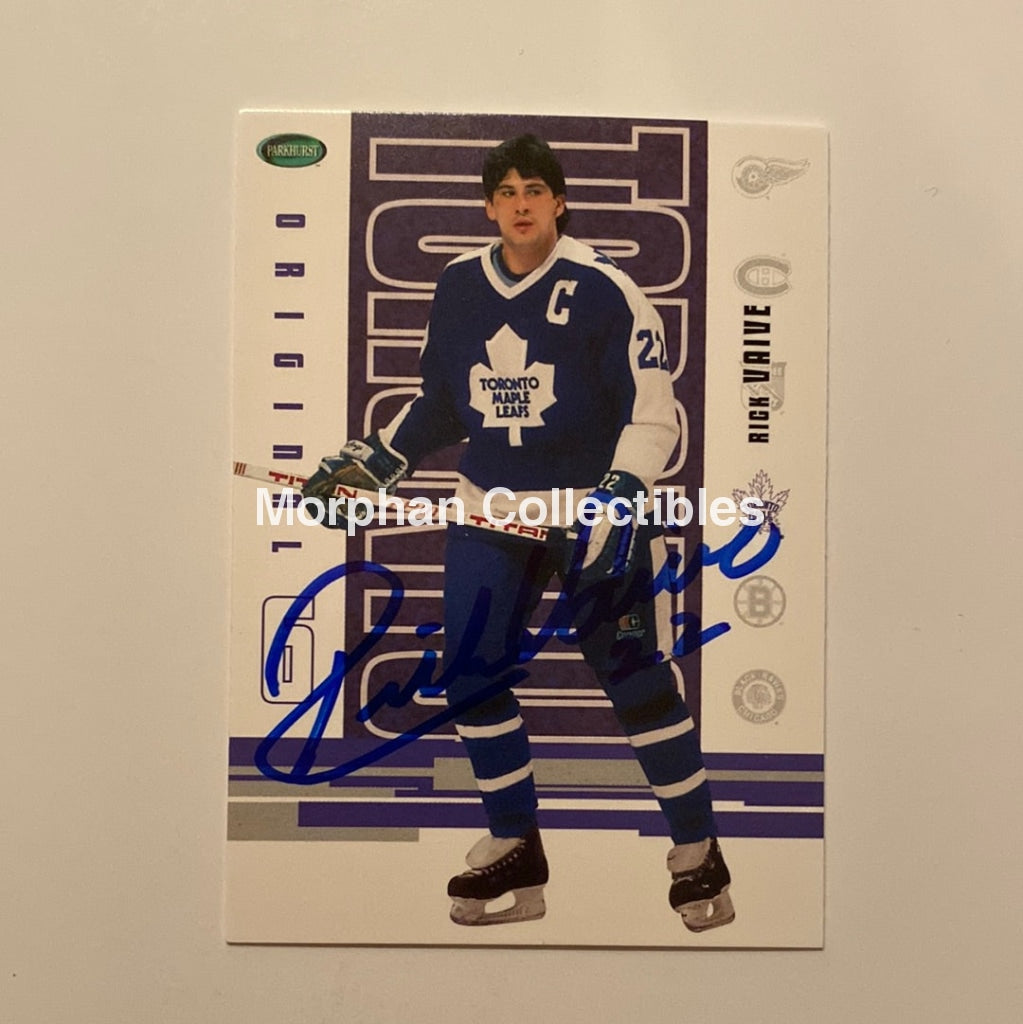 Rick Vaive - Autographed Card Parkhurst Original 6