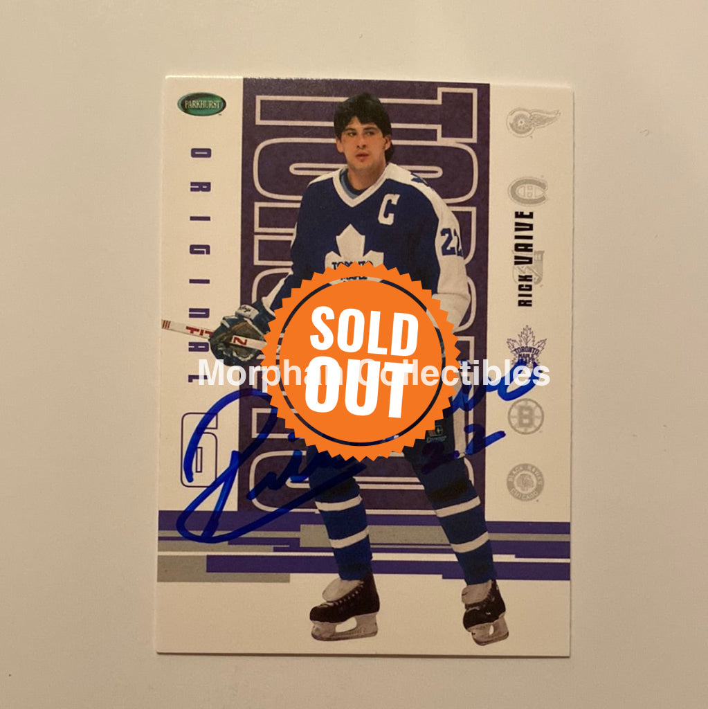 Rick Vaive - Autographed Card Parkhurst Original 6